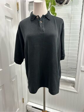 Tommy Bahama Black Short-Sleeve Polo
